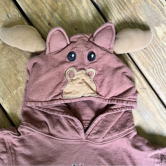 Wild Child Hoodie Moose Head Bar Harbor Size 4T Pockets Brown - Picture 2 of 9